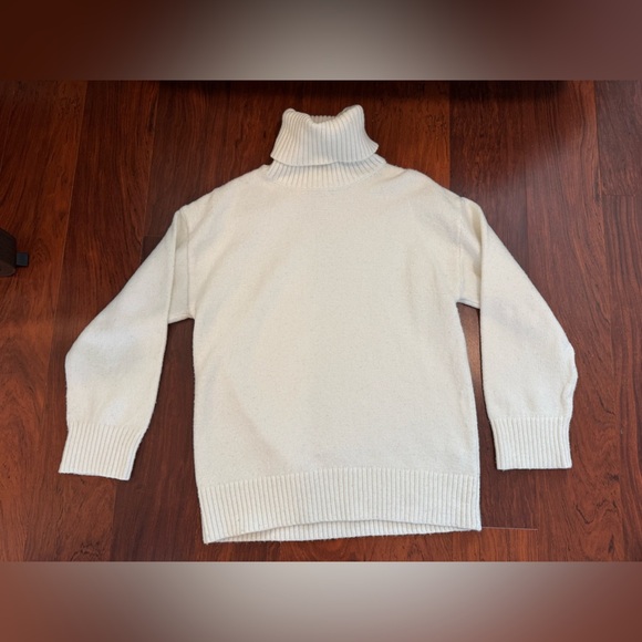 Cream Turtleneck Sweater - Picture 1 of 7